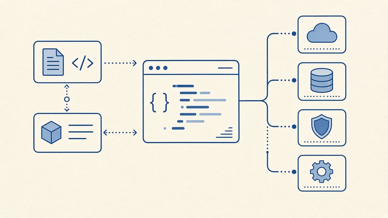 Illustration of API request and response blocks